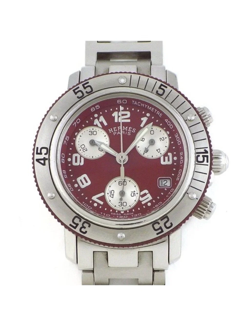 Hermes Watch Clipper Diver Chrono CL 2.318 Date Chronograph Tachymeter Small